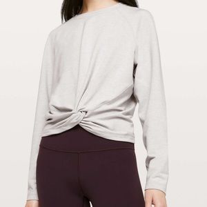 lululemon athletica Gray Twist Front Top